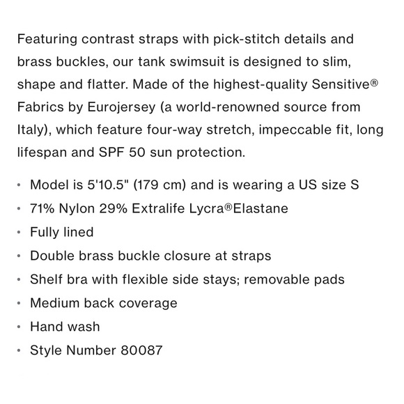 Tory Burch Buckle Tank Suit - Picture 16 of 16